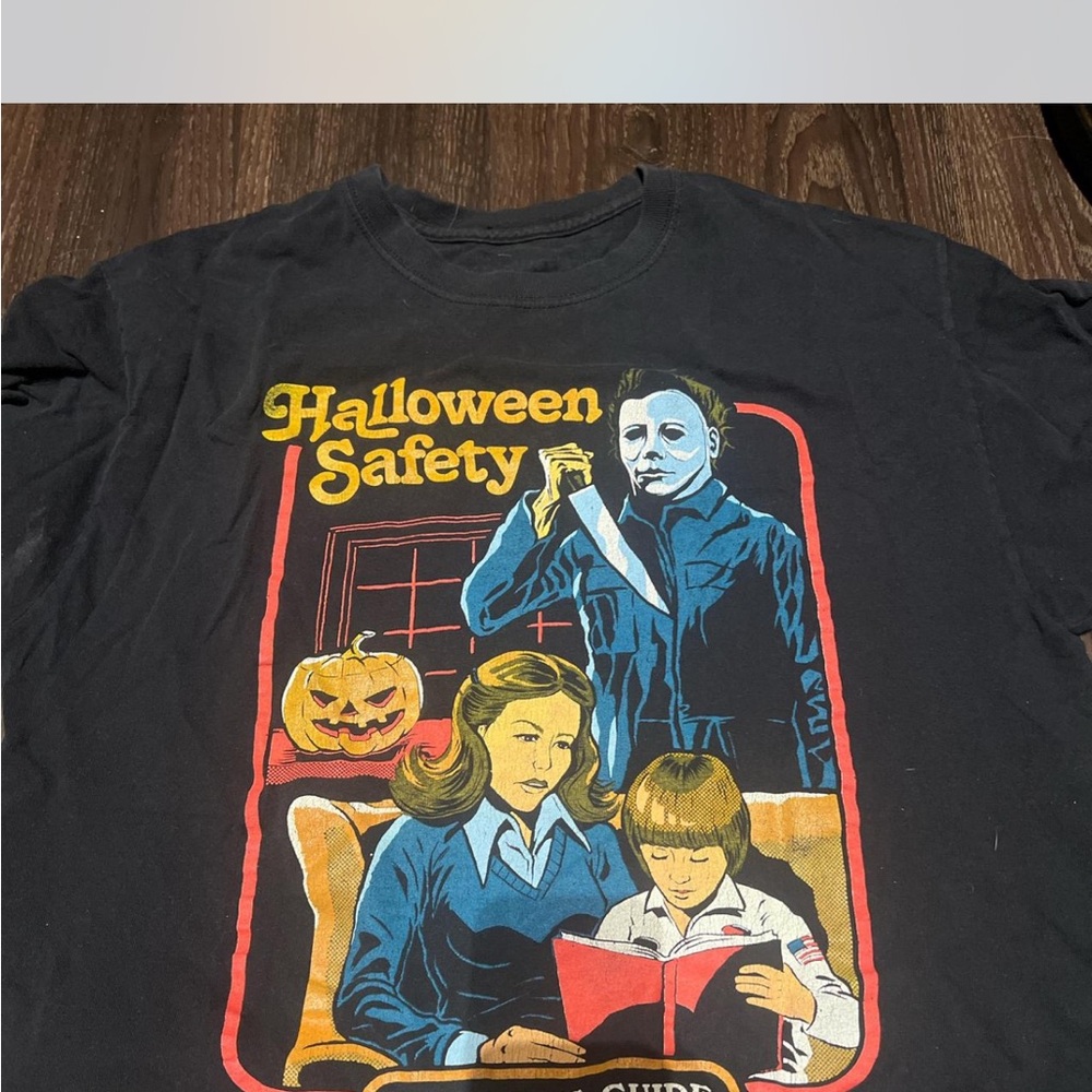 Halloween Safety Graphic Men’s T-Shirt - Black